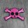 Patch - Devil Skull - pink-black