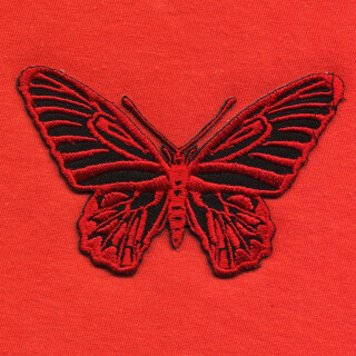 Aufnäher - Schmetterling - rot - Patch