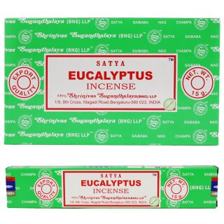 Satya Incense sticks Eucalyptus indian fragrance blend
