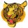 Aufnäher Tigerkopf orange Patch
