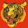 Aufnäher Tigerkopf orange Patch