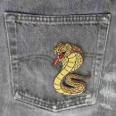Aufnäher Kobra Schlange braun Patch