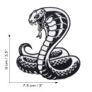 Aufnäher Kobra Schlange schwarz weiß Patch