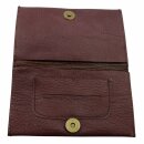 Tobacco pouch made of smooth leather - bordeaux - Tobacco...