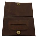 Tabaktasche aus Glattleder - braun-hell - Tabakbeutel