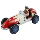 Tin toy collectable toys oldtimer Racer grey red vintage...