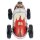 Blechspielzeug Oldtimer Racer grau rot Vintage Rennauto Auto Blechauto