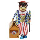 Tin toy porter monkey business suitcase carrier traveler...