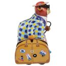 Tin toy porter monkey business suitcase carrier traveler tin figure