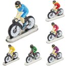 Tin toy mini bicycle cyclist miniature figure tin bicycle