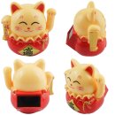 Glückskatze Mini Maneki-neko im Sack Solar 5cm...