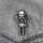 Patch - Skeleton waving - black-white