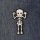 Patch - Bold Skeleton - black-white