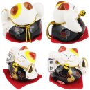 Keramik Kätzchen Kleine Glückskatzen weiß 5er Set Modell 8