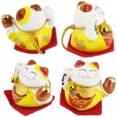 Keramik Kätzchen Kleine Glückskatzen weiß 5er Set Modell 8