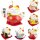Keramik Kätzchen Kleine Glückskatzen weiß 5er Set Modell 8