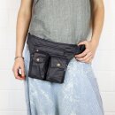 Gürteltasche - Bon - Nadelstreifen - anthrazit - Bauchtasche - Hüfttasche