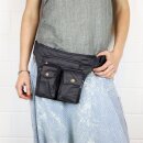 Hip Bag - Bon - pinstripe - anthracite - Bumbag - Belly bag