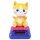 Armaturenbrett Wackelfigur Katze weiß gelb Kätzchen auf Kissen Solarfigur
