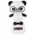 Armaturenbrett Wackelfigur Panda weiß schwarz Bärchen mit Brille Solarfigur