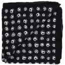 Cotton Scarf - skull round small - scary face - skull - squared kerchief