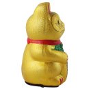 Lucky cat made of ceramic - Maneki Neko - Waving cat - 17 cm - gold