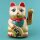 Lucky cat made of ceramic - Maneki Neko - Waving cat - 17 cm - gold