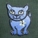 Patch - Cat with flower blue