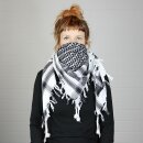 Kufiya - white - black - Shemagh - Arafat scarf
