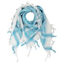 Kufiya - white - turquoise - Shemagh - Arafat scarf