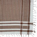 Kufiya - white - brown - Shemagh - Arafat scarf