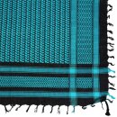 Kufiya - black - turquoise - Shemagh - Arafat scarf