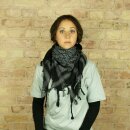 Kufiya - black - grey - Shemagh - Arafat scarf