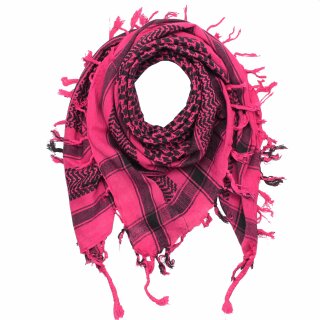 Kufiya - pink - black - Shemagh - Arafat scarf