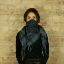 Kufiya - grey-blue dark - black - Shemagh - Arafat scarf