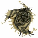 Kufiya - beige - black - Shemagh - Arafat scarf