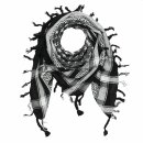 Kufiya - Stars black - white - Shemagh - Arafat scarf