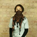 Kufiya - Stars black - brown - Shemagh - Arafat scarf