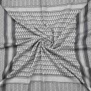 Kufiya - grey - white - Shemagh - Arafat scarf