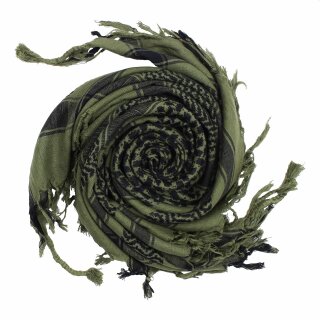 Kufiya - green-olive green - black - Shemagh - Arafat scarf