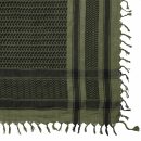 Kufiya - green-olive green - black - Shemagh - Arafat scarf