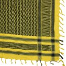 Kufiya - brown-orchre brown - black - Shemagh - Arafat scarf