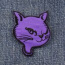 Patch - Cats Head - purple black