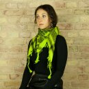 Kufiya - green-neon green - black - Shemagh - Arafat scarf