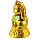 Lucky cat - Maneki Neko - Waving cat - 11 cm - gold