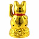 Lucky cat - Maneki Neko - Waving cat - 11 cm - gold