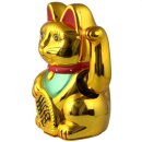 Lucky cat - Maneki Neko - Waving cat - 15 cm - gold