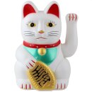 Glückskatze - Maneki-neko - Winkekatze - 15 cm - weiß