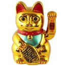 Glückskatze - Maneki-neko - Winkekatze - 18 cm - gold