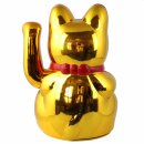 Glückskatze - Maneki-neko - Winkekatze - 18 cm - gold